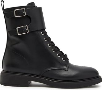 Gianvito Rossi Ripley Leather Ankle Boots - Black - 40 (IT40 / UK7)