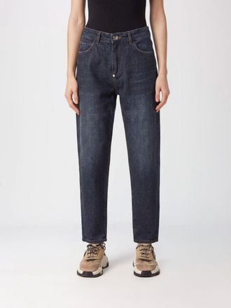 Philipp Plein Jeans straight in denim a vita alta con ricami e strass
