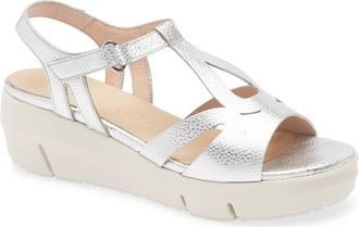 Wonders Womens Blanca Platform Wedge Sandal In Max Plata