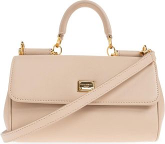 Dolce & Gabbana My Sicily Handtas - Dames - Handtassen - Beige - ONE Size - Katoen - Tassen