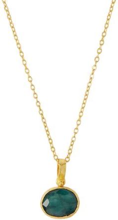 Ottoman Hands Siena Pendant Necklace in Emerald at Nordstrom