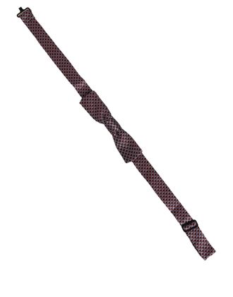 Dolce & Gabbana Woven Silk Bow Tie - Burgundy