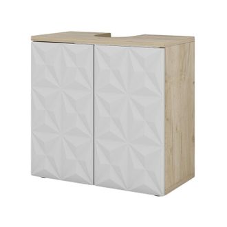 Vicco Mobile sottolavabo per bagno Edge, Bianco, 60 x 57 cm con 2 porte