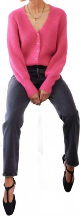 Fifteen Twenty Womens Kennedy Sweater In Hot Pink
