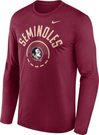 Nike Florida State Courtside Nike Mens Dri-FIT College Long-Sleeve T-Shirt in Red | 02TJ69XFTN-FFP