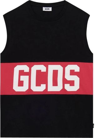 GCDS Mouwloos T-shirt - Heren - Tops zonder mouwen - Zwart - M - Katoen - Tops