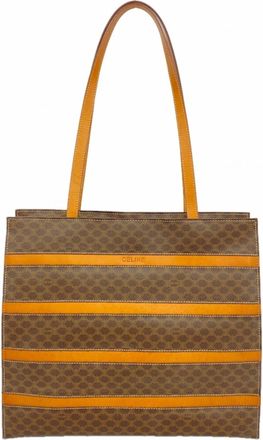 Celine Brown Pvc Tote Bag (Pre-Owned)