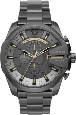 Diesel Mega Chief Dz 4466 Horloge - Heren - Horloges - Grijs - ONE Size - Accessoires