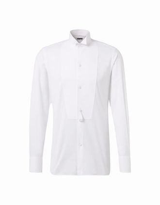 Tom Ford Mens COCKTAIL VOILE EVENING SLIM SHIRT - White - Size: 40/Regular