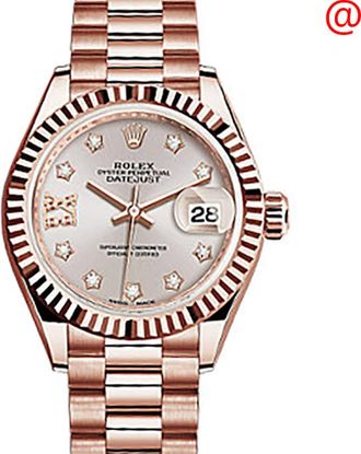 Rolex Lady Datejust Sundust Dial 18K Everose Gold Diamond Automatic Watch RLX279175SNRDP