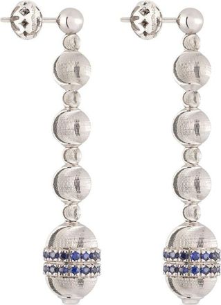Officina Bernardi 18kt white gold Empire sapphire earrings - women - Sapphire/18kt White Gold - One Size - Silver