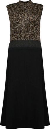 Prada Long Wool Dress - Dames - Kleedjes - Bruin - XS - Wol - Kleedjes