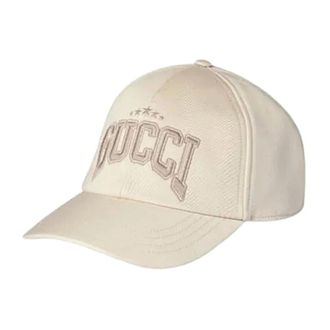 Gucci Wool Hat with Embroidery - male - Gucci - Hats & Caps - Beige - M - Accessories