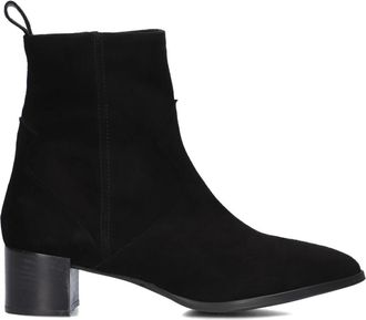 Notre-V Elegante Zwarte Enkellaarsjes Model 63231 - Dames - Laarzen met Hak - Zwart - 36 EU - Wol - Schoenen