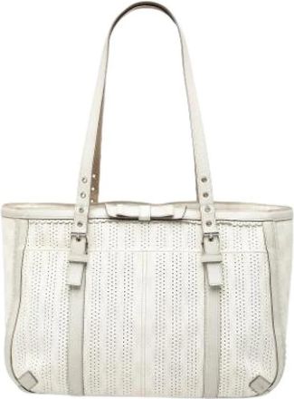 Loewe Pre-owned Fabric Tote - Dames - Vintage Shopper - Wit - ONE Size - Vintage