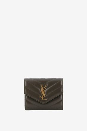 Saint Laurent Kleine weiche gesteppte Brieftasche Cassandre