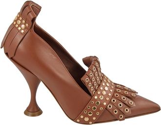 Burberry Ladies Goodall 105 Kiltie Fringe Court Pumps, Brand Size 36W (US Size 6W)