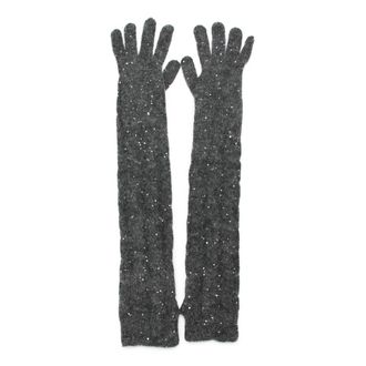 Brunello Cucinelli Gloves Blacks And Greys-Donna