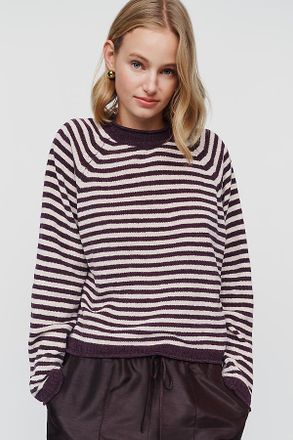 American Vintage Ekewood 100% Cotton Striped Sweater