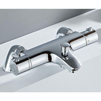 OEM Grifo Termost&aacute;tico Para Ba&ntilde;era, Grifo Termost&aacute;tico Para Ba&ntilde;era, Mezclador De Ducha Con Control De Temperatura, Lat&oacute;n, Acabado Cromado, Para Montaje En
