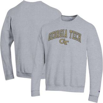 Champion Mens Champion Heather Gray Georgia Tech Yellow Jackets Arch Over Logo Pullover Sweatshirt at Nordstrom, Size Xx-Large
