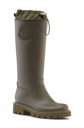 Moncler Kickstream Waterproof Rain Boot in Bronze Olive at Nordstrom, Size 11Us