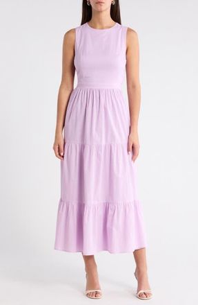 Sugarlips Jiie Tiered Maxi Dress in Lavender-Multi at Nordstrom, Size X-Large