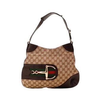 Gucci Pre-owned Shoulder Bags, female, Beige, Size: ONE SIZE Pre-owned New Jackie Horsebit