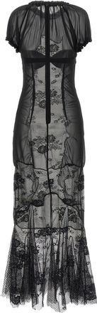 The Attico Womens Black Cotton Midi Dress