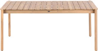 Beliani Mesa De Comedor Exterior De Madera De Acacia Para 6 Personas Jard&iacute;n 180 X 100 Cm Marr&oacute;n Claro Manado