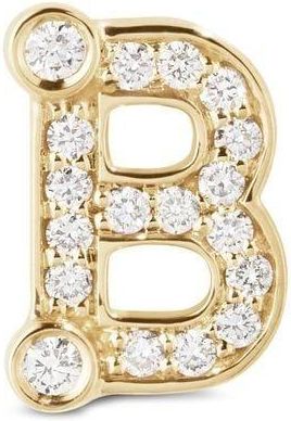 Sophie Bille Brahe 18kt yellow gold Petite B stud earring - women - Diamond/18kt Yellow Gold - One Size