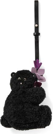 Kate Spade New York critters faux shearling penelope bear bag charm in Black at Nordstrom