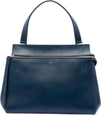 Celine Pre-owned The Edge Bag - Dames - Vintage Handtas - Blauw - ONE Size - Leer - Vintage