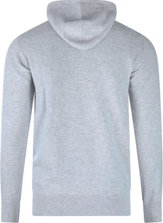 Eleventy Mens Hooded Sweater Full-Zip Cashmere Light Grey-Sand-White Sweatshirts Grey/sand/white