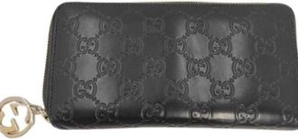 Gucci Black Leather Long Wallet (Bi-Fold) (Pre-Owned)