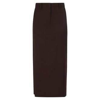 Dunst Falda larga corte en H - Skirts - Mujer - Marr&oacute;n - S