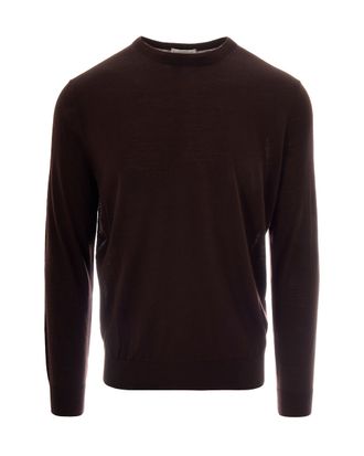 Ballantyne Brown Wool Crewneck Sweater