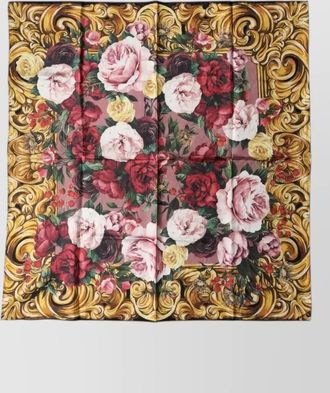 Dolce & Gabbana silk floral-print square scarf