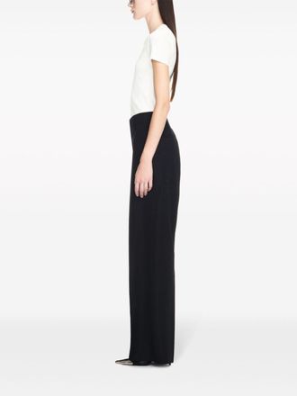 Off-white Embroidered Logo Wool Trousers - Black