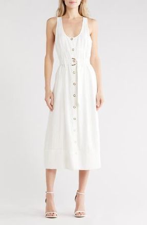 Ramy Brook Nomi Belted Sleeveless Midi Dress in Ivory at Nordstrom Rack, Size Xx-Small