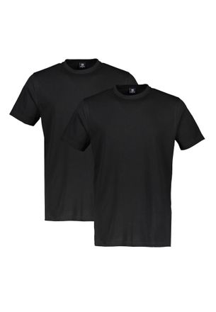 Lerros T-Shirt LERROS LERROS Doppelpack T-Shirt Rundhals in Premium Baumwollqualit&auml;t, Herren, Gr. XXL, schwarz, 100% Baumwolle, Rundhals, Shirts T-Shirt
