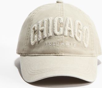 H&M Twillcap mit Motivstickerei - Beige