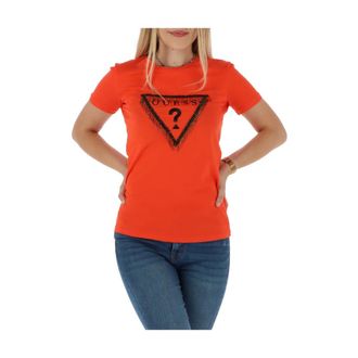 Guess Dames, Tops, Oranje, Maat: XS Katoen