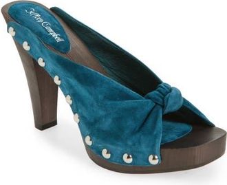 Jeffrey Campbell Belleza Sandal in Turquoise Suede at Nordstrom, Size 9.5