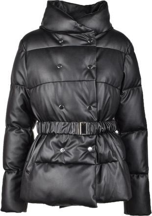 ANNIE PARIS Black Faux Leather Down Jacket