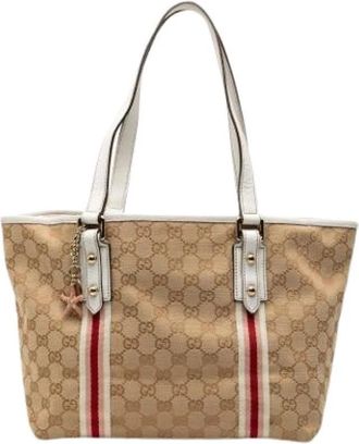 Gucci Pre-owned Jolico Tote Bag - Dames - Vintage Shopper - Beige - ONE Size - Vintage