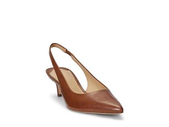 Lauren Ralph Lauren Lolah Pump High Womens Heels Deep Saddle Tan : 8.5 B - Medium, Leather