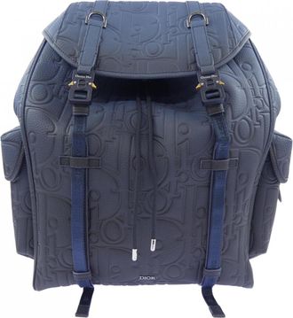 Dior Black Blue Leather Backpack (Pre-Owned)