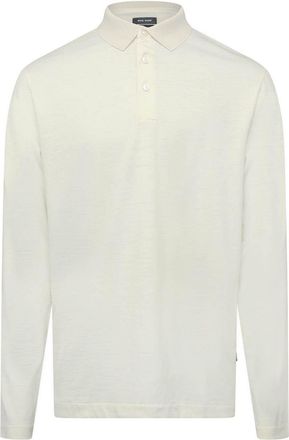 HUGO BOSS Mens Pado 110 Long Sleeve Polo Shirt in White - Size Medium