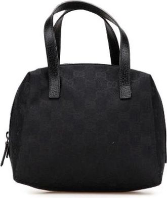 Gucci Pre-owned Handbags, female, Black, Size: ONE SIZE Pre-owned Canvas handbags
